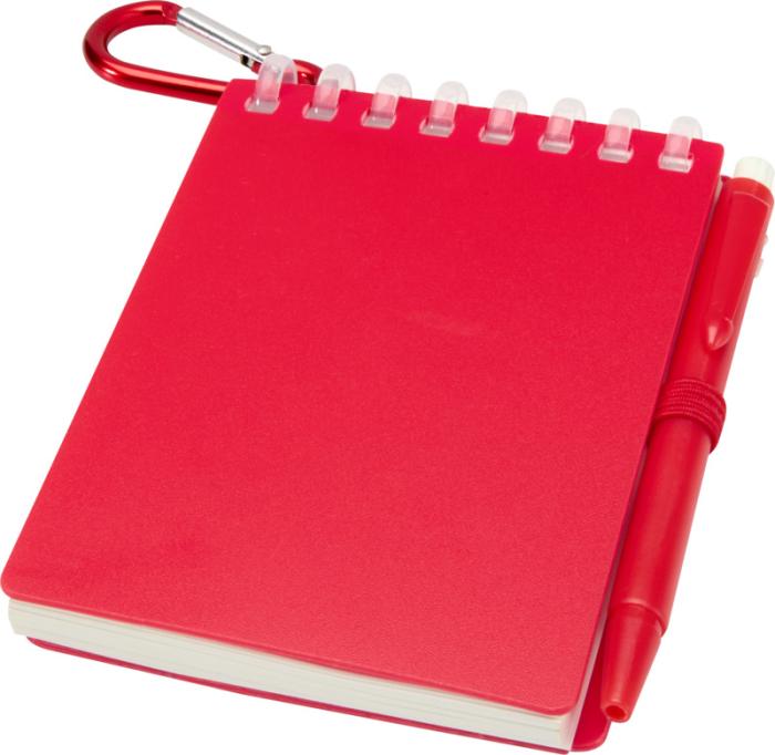 Set blocco note con copertina morbida e penna a sfera 