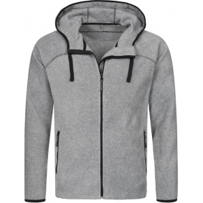 Giacca in pile da uomo con cappuccio