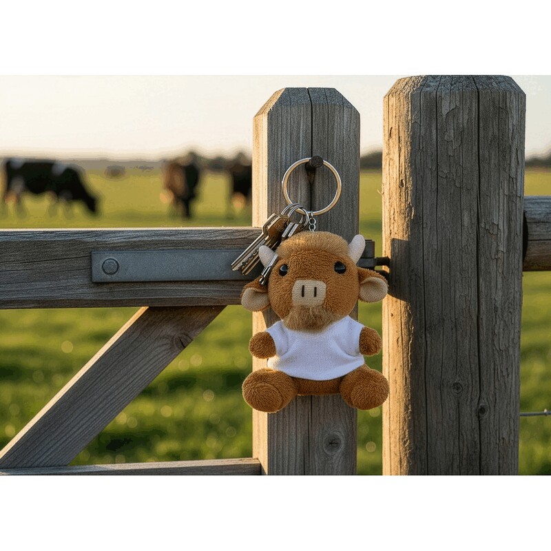 Schlüsselanhänger Plüschbison 