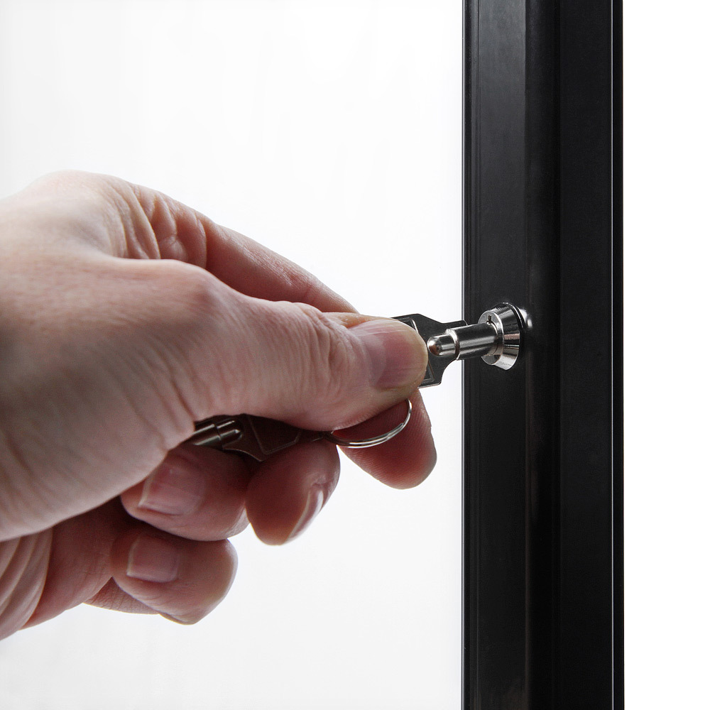 Outdoor Menu Display Case Black / LED