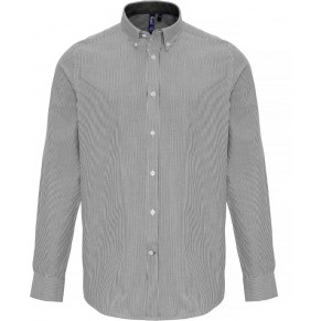 Camicia Oxford a righe a maniche lunghe