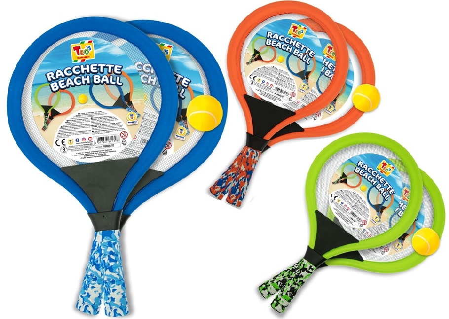 Schläger Beach Ball 3x farblich sortiert
