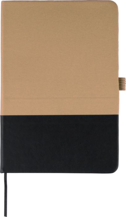 Liniertes Notizbuch im Format ca. A5 aus rPET-Polyester „Yuna“