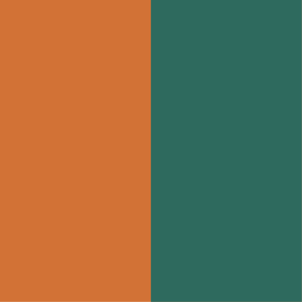 Attenzione arancione-verde muschio
